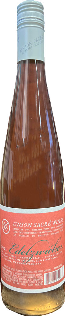 Union Sacre Central Coast Edelswicker 2022 750ml