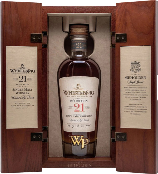 WhistlePig "The Beholden" 21yr Single Malt Whiskey 750ml