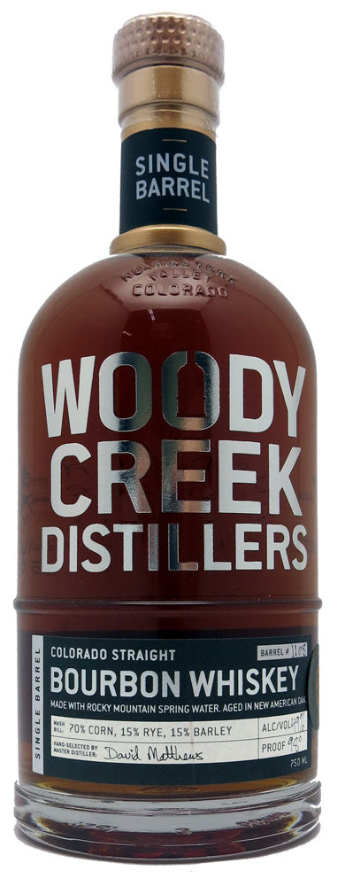 Woody Creek Single Barrel Straight Bourbon 750ml