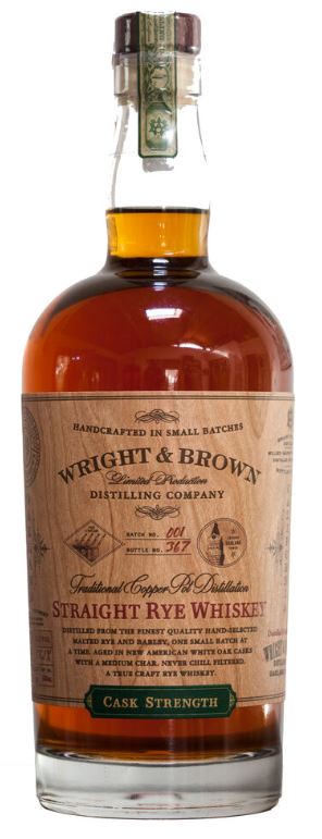 Wright & Brown Rye Whiskey Cask Strength 750ml