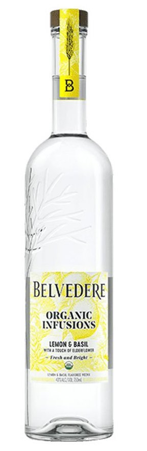 Belvedere Organic Infusions Lemon & Basil Vodka 750ml