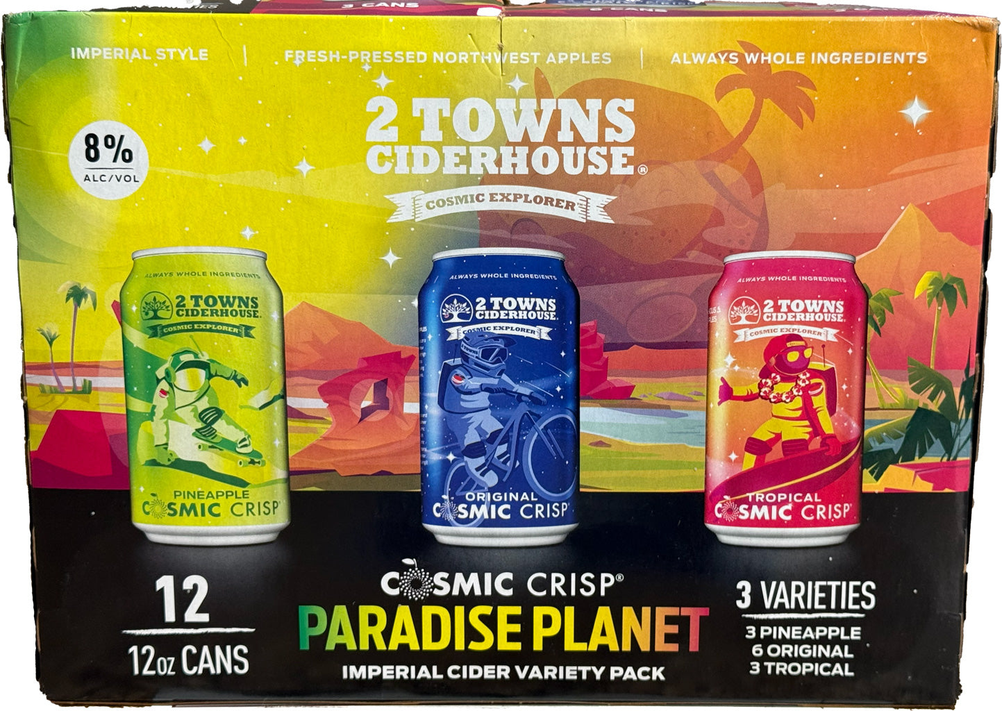 2 Towns Ciderhouse Cosmic Explorer Paradise Planet 12pk Cans-0