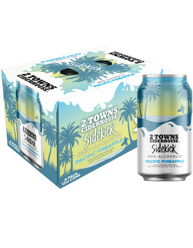 2 Towns Ciderhouse Sidekick Pacific Pineapple NA 6pk Cans-0