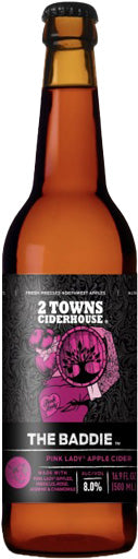 2 Towns The Baddie Pink Lady Apple Cider 16.9oz Btl