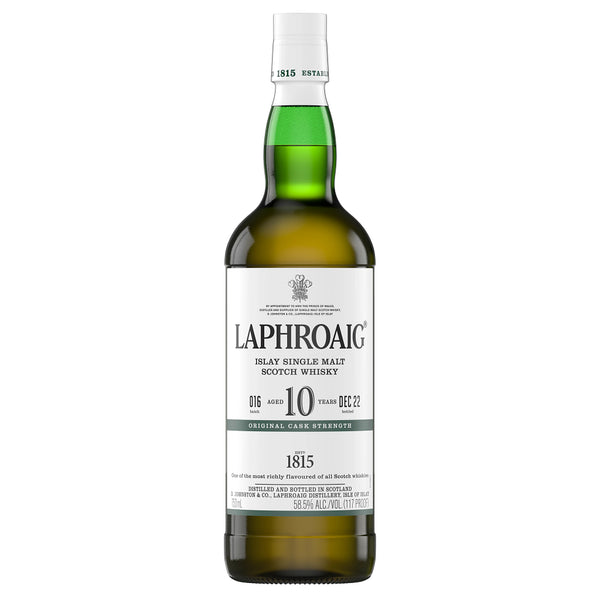 Laphroaig 10 Year Old Original Cask Strength Single Malt Whisky 750ml