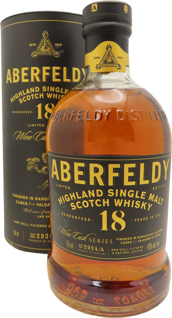 Aberfeldy 18 Year Old Wine Cask Single Malt Whisky 92 Proof 750ml-0