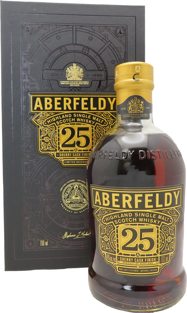 Aberfeldy 25 Year Old Sherry Cask Finish Single Malt Whisky 700ml-0