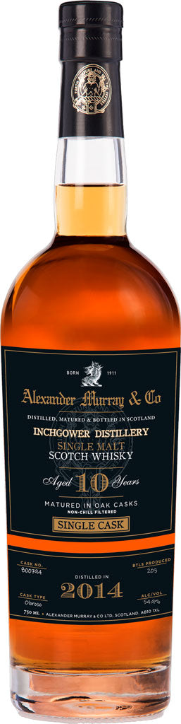 Alexander Murray & Co Inchgower Single Cask Single Malt Whisky 2014 10yr 750ml-0