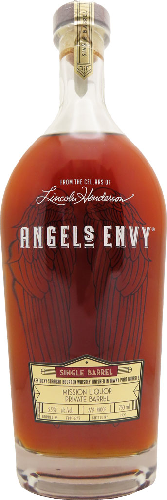 Angel's Envy "Mission Exclusive" Single Barrel Bourbon Finished in Tawny Port Barrels 110 Proof 750ml-0