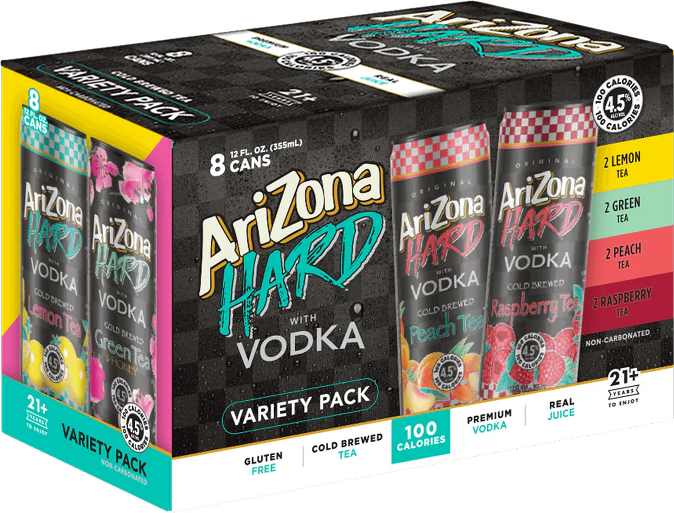Arizona Hard Tea Variety 8pk Cans-0