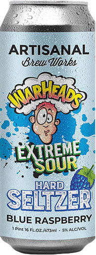 Artisanal Warheads Blue Raspberry Seltzer 16oz Can-0