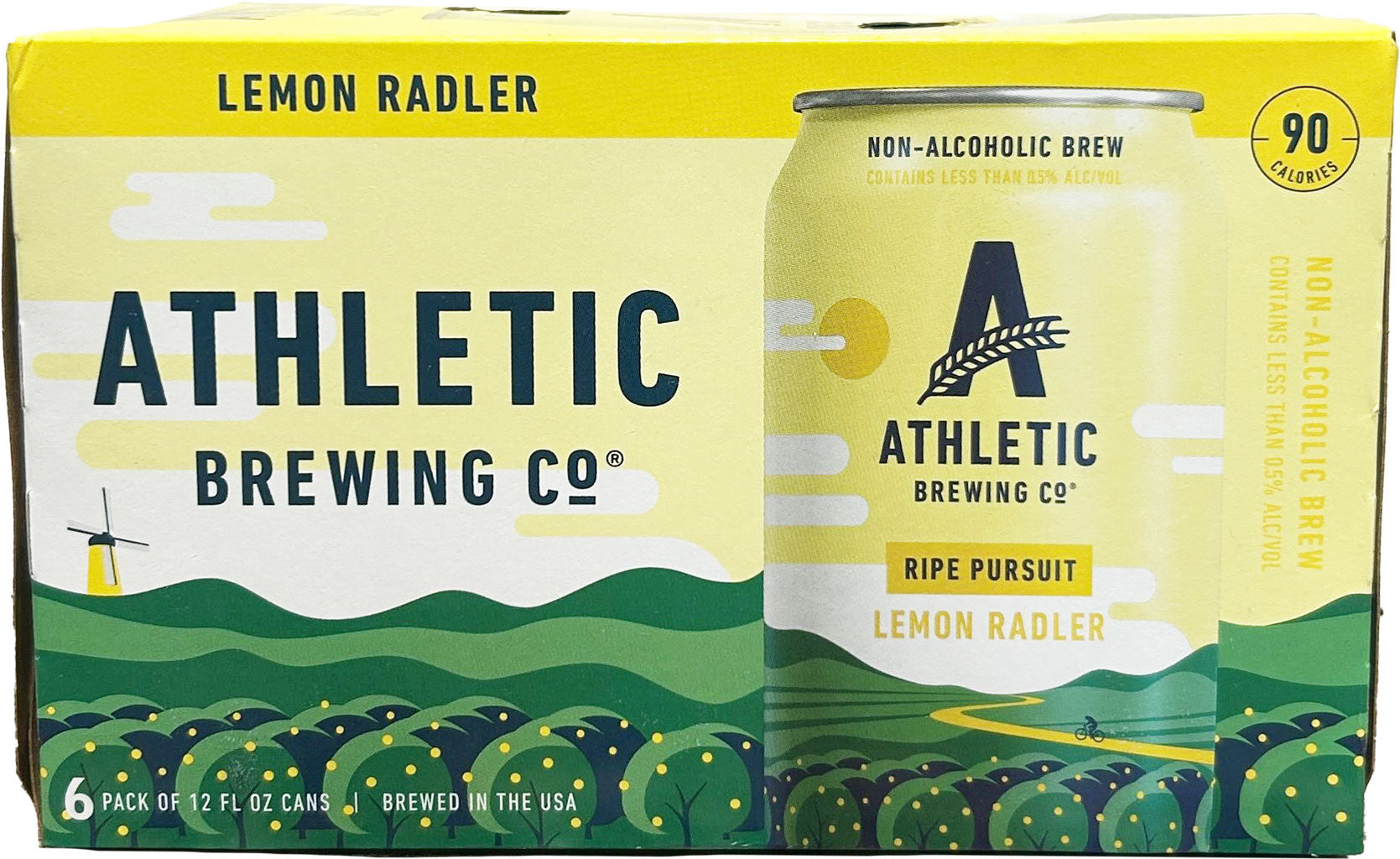 Athletic Non-Alcoholic Ripe Pursuit lemon Radler 6pk Cans-0