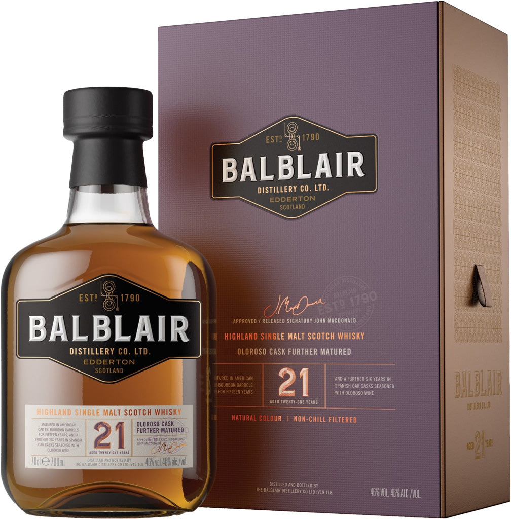 Balblair Single Malt Whisky 21 Year Old 700ml-0