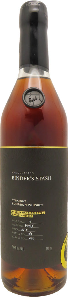Binder's Stash Single Barrel #492 Straight Bourbon Whiskey 7 Year Old 750ml-0