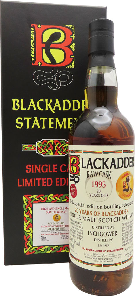 Blackadder Statement Inchgower 1995 Single Malt Whisky 20 Year Old 700ml-0