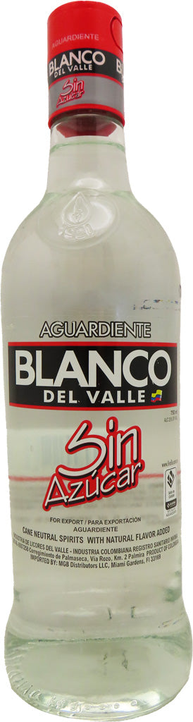 Blanco Del Valle Aguardiente Sin Azucar 58 Proof 750ml-0