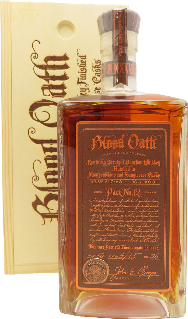 Blood Oath Kentucky Bourbon Whiskey Pact 12 2026 750ml-0