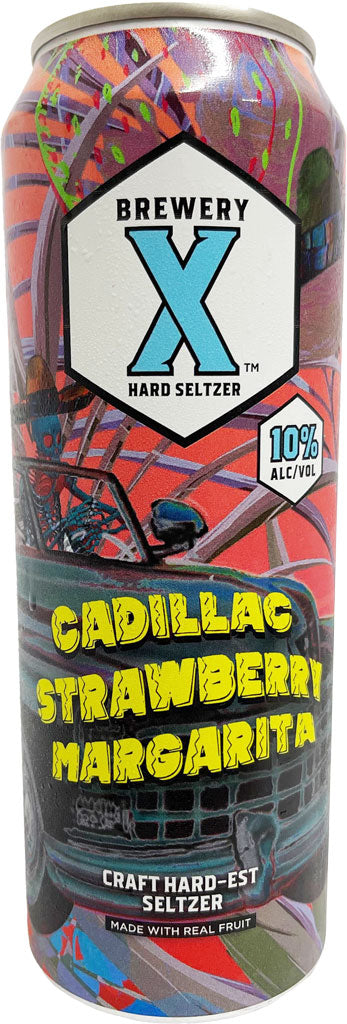 Brewery X Strawberry Margarita Hard Seltzer 19.2 oz can Featured Image