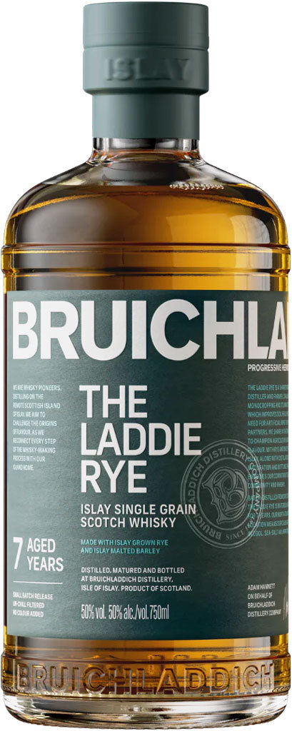 Bruichladdich The Laddie Rye 7 Year Old Scottish Barley Single Grain Scotch Whisky 750ml-0