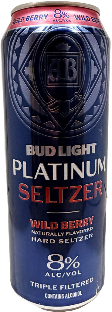 Bud Light Platinum Wild Berry Seltzer 25oz Can-0