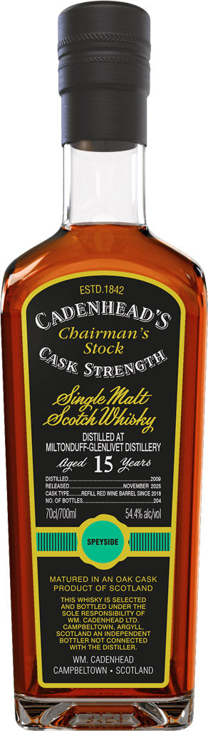 Cadenhead Chairman's Stock C.S. Miltonduff-Glenlivet Single Malt Whiskey 15 Year Old 2009 700ml-0