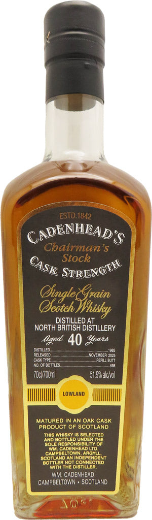 Cadenhead Chairman's Stock C.S. North British Single Malt Whiskey 40 Year Old 1985 700ml-0