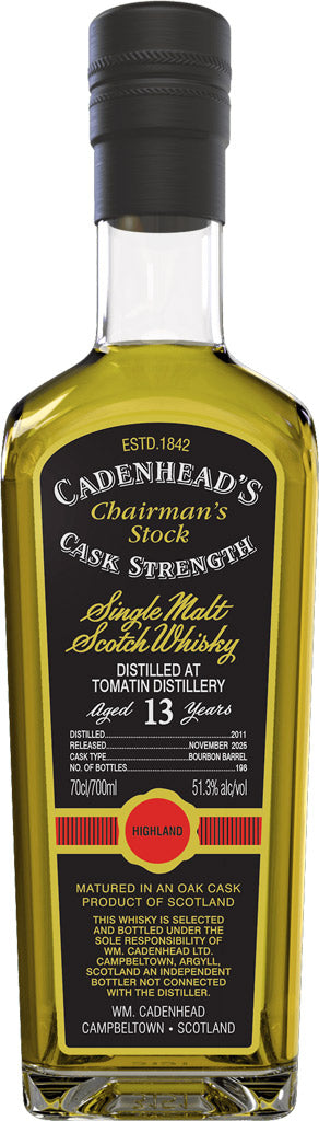 Cadenhead Chairman's Stock C.S. Tomatin Single Malt Whiskey 13 Year Old 2011 700ml-0