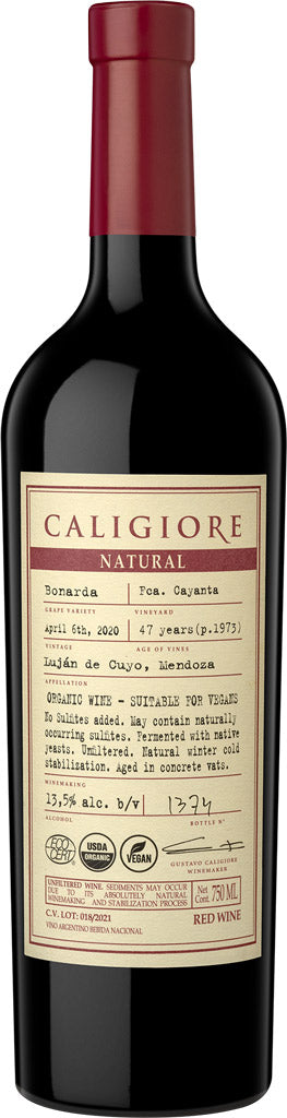 Caligiore Natural Bonarda 2020 750ml-0