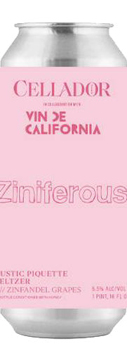 Cellador x Vin De Ca Ziniferous Seltzer 16oz Can – Mission Liquor