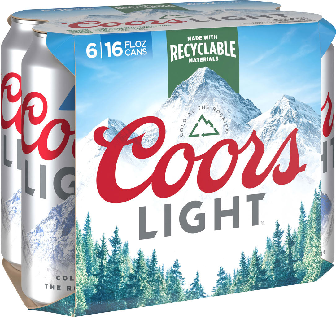 Coors Light 16oz 6pk Cans-0