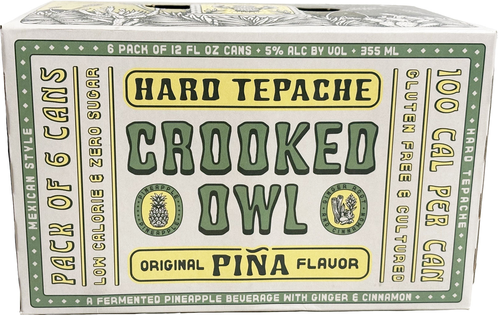Crooked Owl Hard Tepache Pina  6pk Cans-0