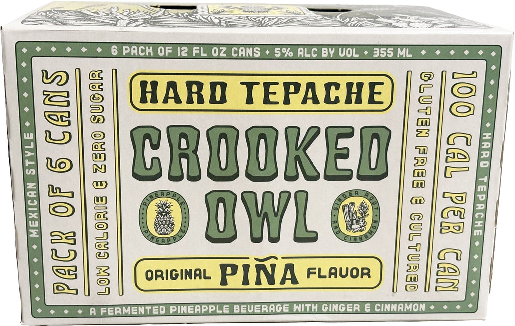 Crooked Owl Hard Tepache Pina  6pk Cans Featured Image
