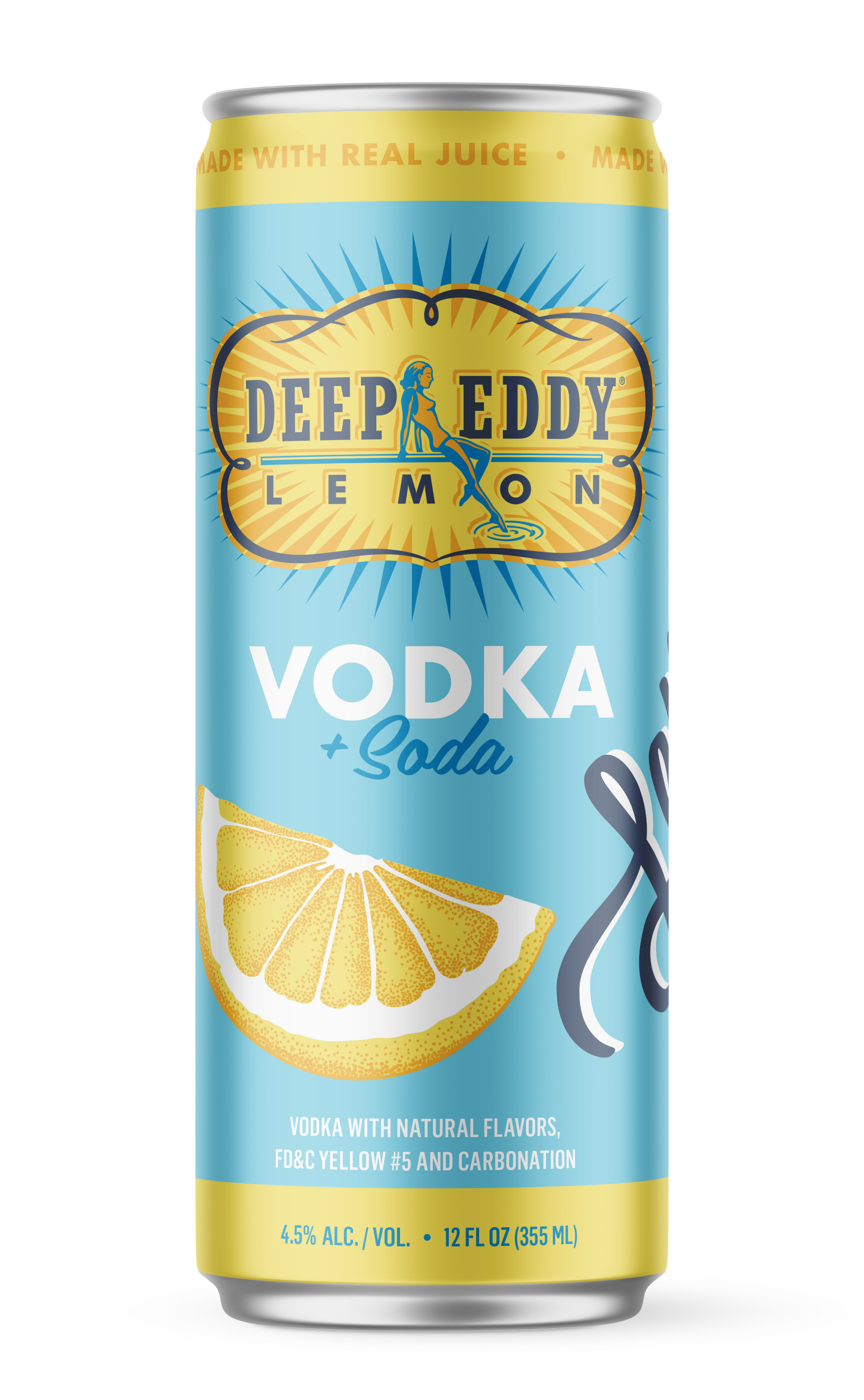 Deep Eddy Lemon Vodka Soda Seltzer 4pk Cans-2