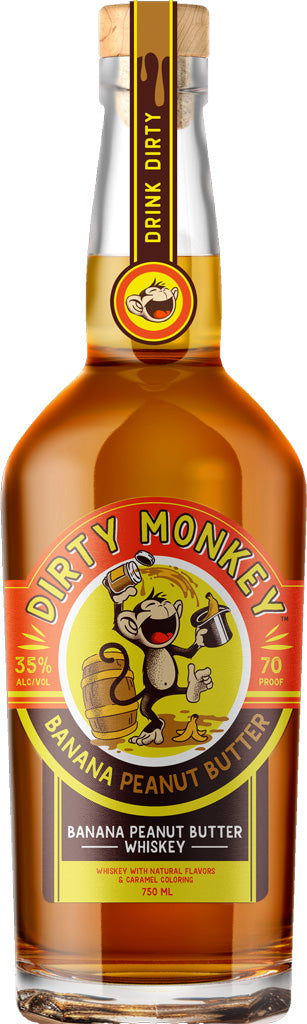 Dirty Monkey Banana Peanut Butter Whiskey 750ml-0