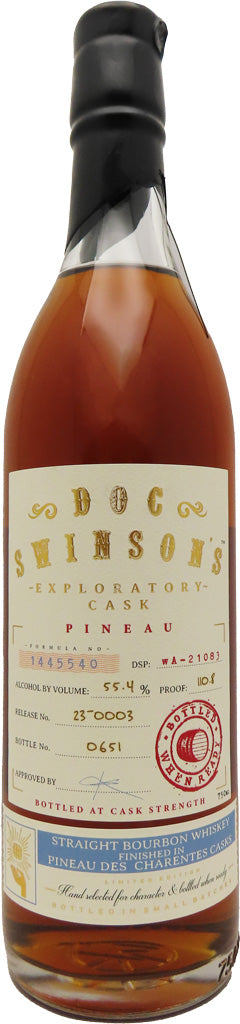 Doc Swinson Exploratory Cask Pineau des Charentes Straight Bourbon Whiskey 750ml