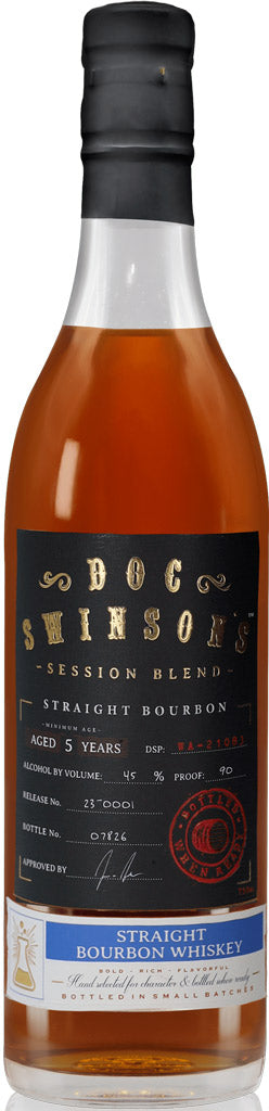 Doc Swinson Session Blend Straight Bourbon Whiskey 5 Year Old 750ml-0