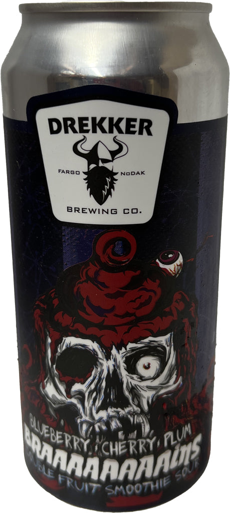 Drekker Braaaaaaaains Double Fruited Smoothie Sour 16oz Can
Blueberry, Cherry, Plum-0