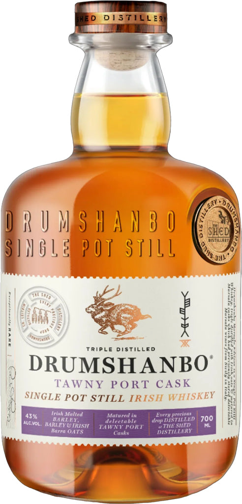 Drumshanbo Tawny Port Cask Single Pot Still Irish Whiskey 700ml-0