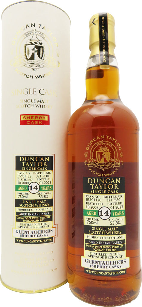 Duncan Taylor Glentauchers 14 Year Old 2008 Single Cask Sherry Cask Single Malt Whisky 750ml-0