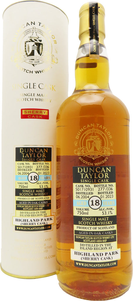 Duncan Taylor Highland Park 18 Year Old 2004 #50171093 Sherry Cask Single Malt Whisky 750ml