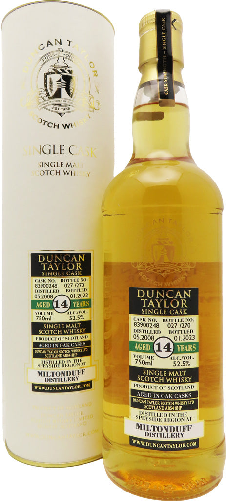 Duncan Taylor Miltonduff 14 Year Old 2008 #83900248 Single Cask Single Malt Whisky 750ml