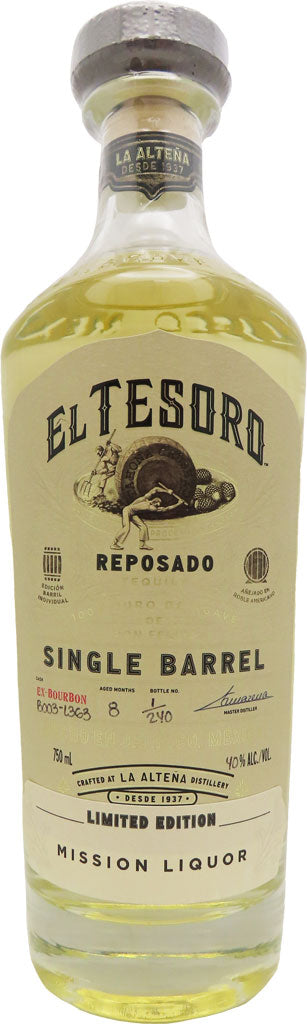 El Tesoro Tequila "Mission Exclusive" Single Barrel Reposado 750ml-0
