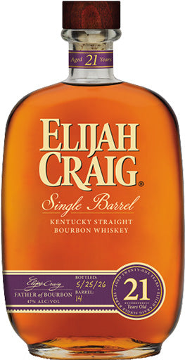 Elijah Craig Single Barrel 21 Year Old Kentucky Bourbon 750ml-0
