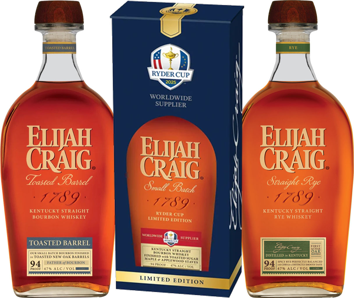 Elijah Craig Ryder Cup 2025 Combo 3x750ml-0