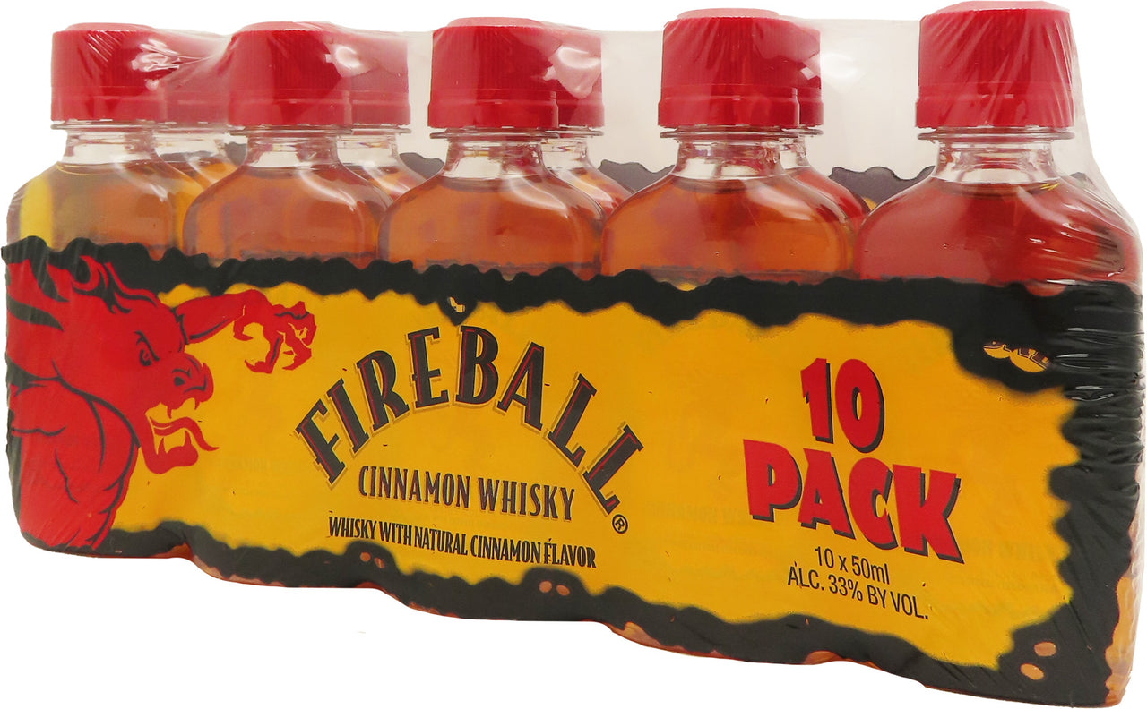 Fireball Cinnamon Whisky 50ml 10pk – Mission Liquor