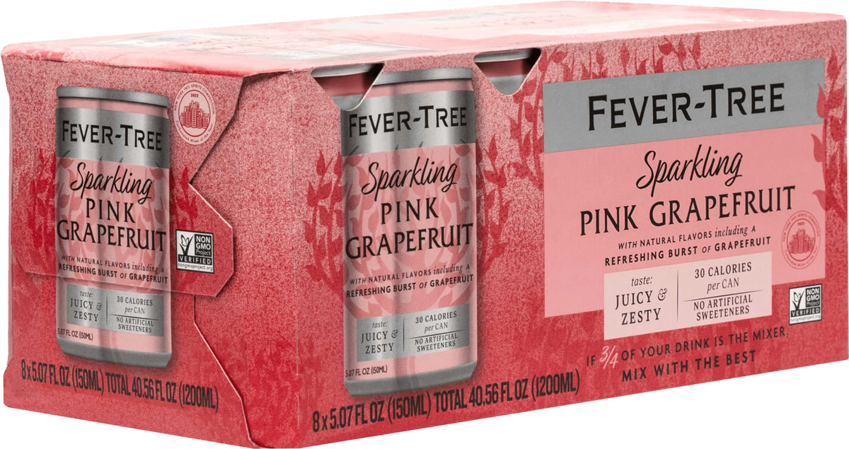Fever-Tree Sparkling Pink Grapefruit 8pk 150ml Cans-0