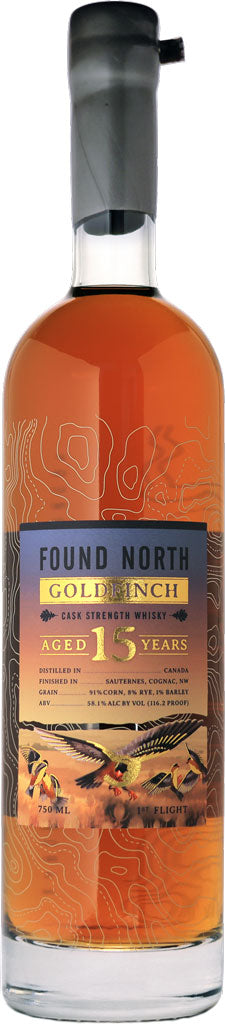 Found North Goldfinch First Flight 15 Year Old Cask Strength Whisky 750ml-0