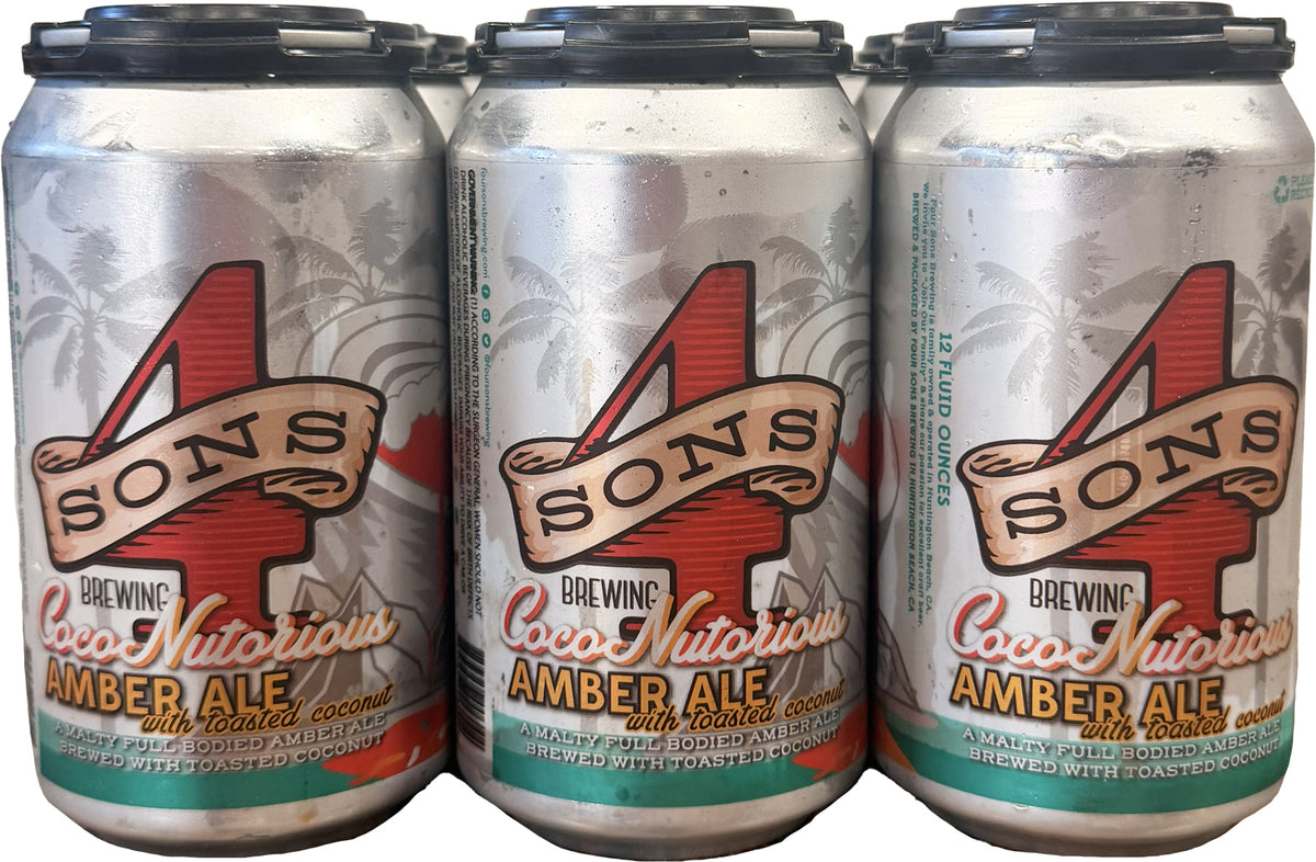 Four Sons Coco Nutorious Amber Ale 6pk Cans-0