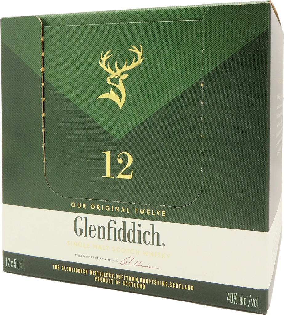 Glenfiddich 12 Year Old Single Malt Whisky 50ml 12pk-0