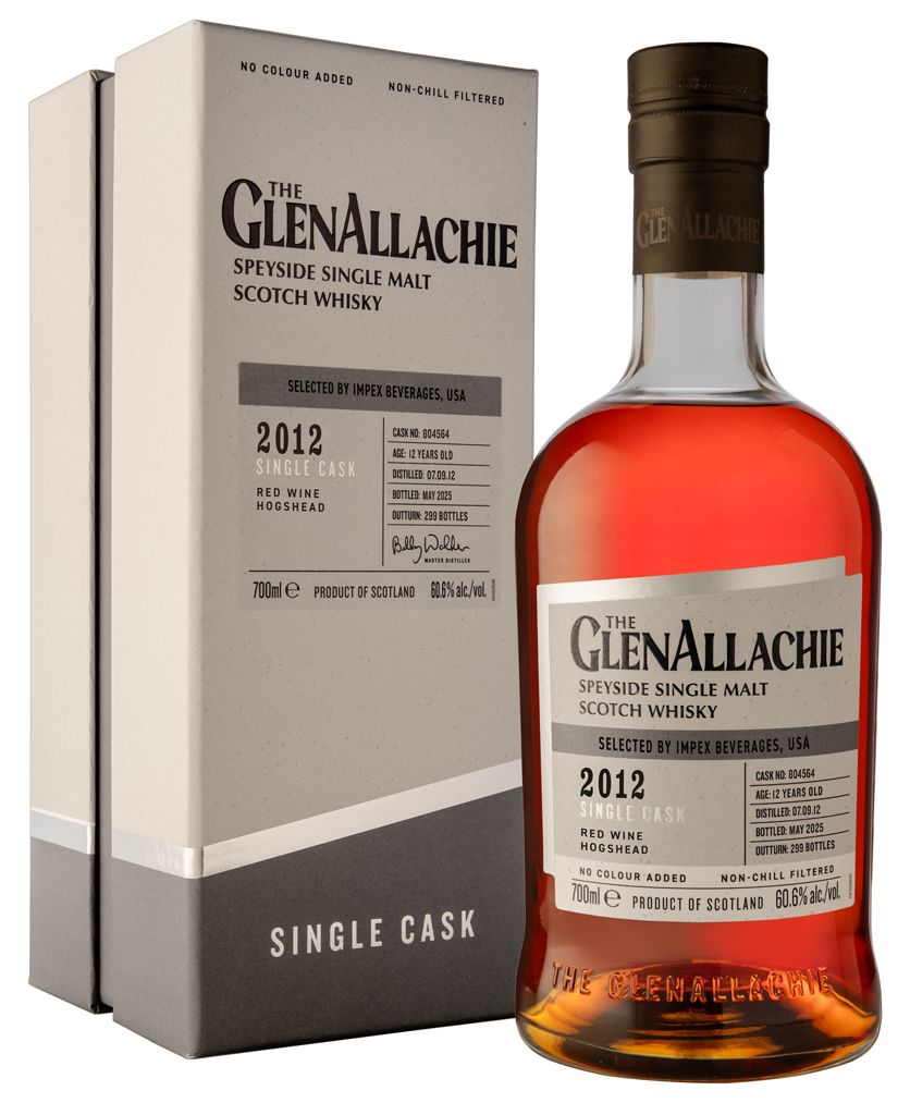 Glenallachie 12 Year Old Red Wine Hogshead Single Cask Single Malt Whisky 2012 700ml-0